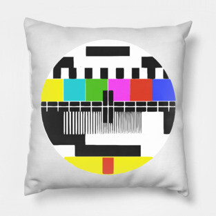 Funny Retro No Signal Retro TV Screen Pillow