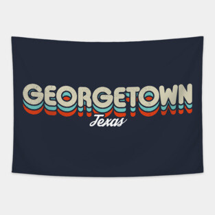 Retro Georgetown Texas Tapestry