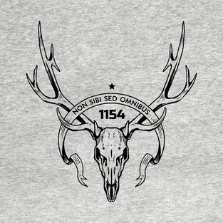 1154 Vintage Elk Skull T-Shirt