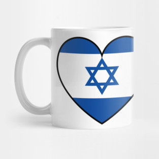 Flag of Israel - Israel Flag in Heart - Freedom Mug
