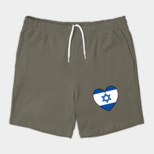 Flag of Israel - Israel Flag in Heart - Freedom Shorts