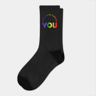 I See I Love You I Accept you LGBTQ Ally Gay Pride Socks