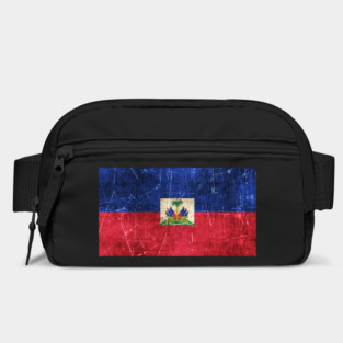 Vintage Aged and Scratched Haitian Flag Bag