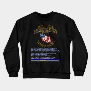 Civil War - 1st United States Colored Infantry (USCT) - USA w Streamer Civil War X 300 Crewneck Sweatshirt