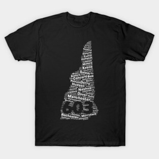 New Hampshire Cities 603 Area Code T-Shirt