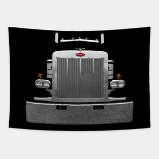 Peterbilt 1980s classic truck minimalist front Tapestry