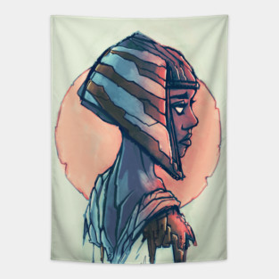 Egyptian Woman Portrait Tapestry