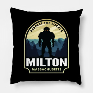 Milton Massachusetts Bigfoot Sasquatch Pillow