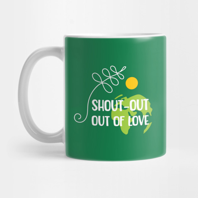 Shout-out out of love white typo T-Shirt by C.Code