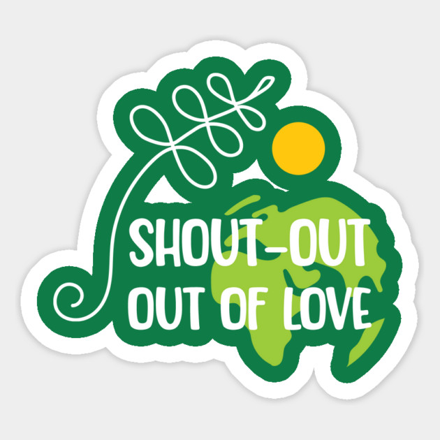 Shout-out out of love white typo T-Shirt Magnet by C.Code