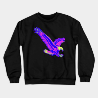 Neon Eagle Diving Crewneck Sweatshirt