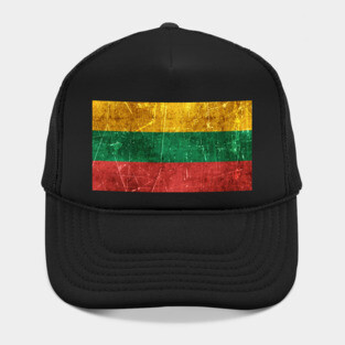 Vintage Aged and Scratched Lithuanian Flag Hat