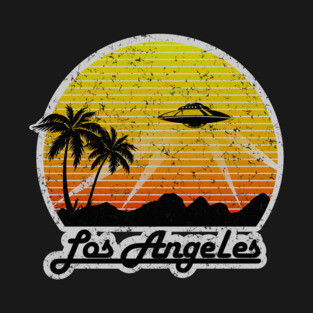Retro Battle for Los Angeles UFO T-Shirt