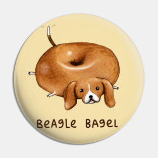 Beagle Bagel Pin