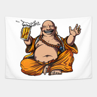 Buddha Beer Party Tapestry