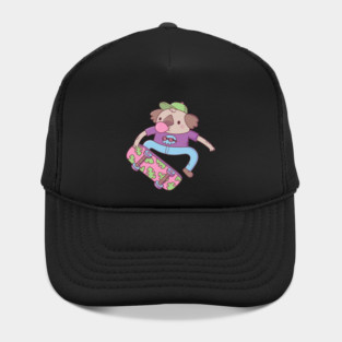 Cute Koala Bear Skateboarder Doodle Hat