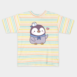 Cute Little Penguin Sailor Crew Kids T-Shirt