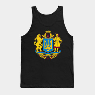 Coat of Arms Ukraine Ukrainian Flag Tank Top