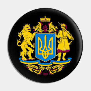 Coat of Arms Ukraine Ukrainian Flag Pin