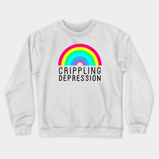 Crippling Depression Rainbow Crewneck Sweatshirt