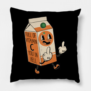 Orange: Vitamin C You In Hell Pillow