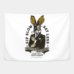 Mister Bourbon Jackalope: Drink Like A Gentleman Tapestry