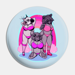 Live Fast Eat Trash Pin