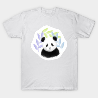 Honeydew, Lilac, and Sky Blue Panda Pattern - 1000Pandas by Amanda Roos T-Shirt