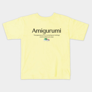 Amigurumi with Turtle and black lettering Kids T-Shirt