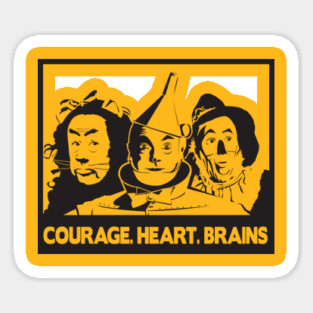 Lion. Tin Man. Scarecrow Sticker