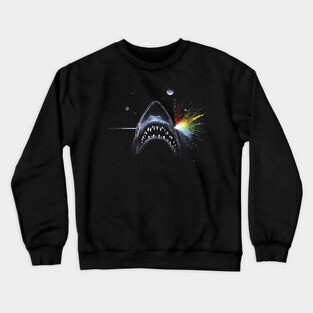 shark side of the moon Crewneck Sweatshirt