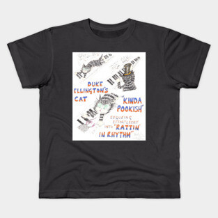 Jazz Cat Tribute Duke Ellington Kids T-Shirt