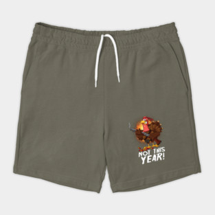 Funny Thanksgiving Mercenary Turkey Vegan Vegetarian Shorts