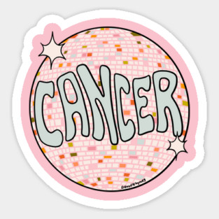 Cancer Disco Ball Sticker
