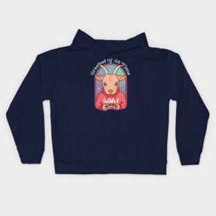 Goat Gamer Greatest Of All Time Funny Kids Hoodie