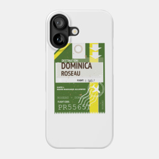 Dominica Roseau vintage travel ticket Phone Case