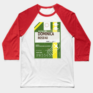 Dominica Roseau vintage travel ticket Baseball T-Shirt