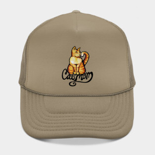 Cat Mom Orange Tabby Cat Foofer Hat