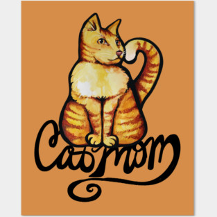 Cat Mom Orange Tabby Cat Foofer Posters and Art