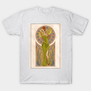 Art nouveau style girl T-Shirt