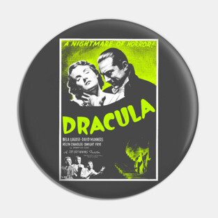 Dracula Bela Lugosi Horror Movie Poster Pin