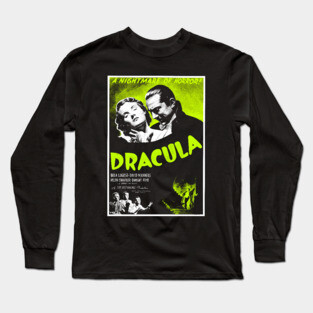 Dracula Bela Lugosi Horror Movie Poster Long Sleeve T-Shirt