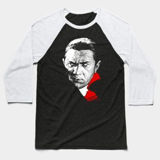 Dracula Bela Lugosi Distrustful Glance: Retro Vampire Horror Movies Baseball T-Shirt