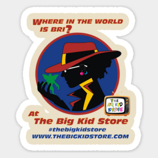 The Big Kid Store "Where in the world is Bri?" Shirt Sticker