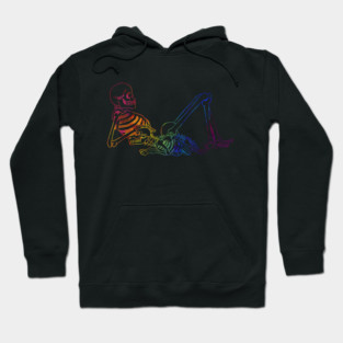 Rainbow Skeleton and Dog Hoodie