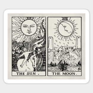 The Sun & Moon Tarot Cards Sticker