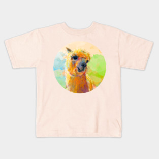 Colorful Happiness - Alpaca Art Kids T-Shirt