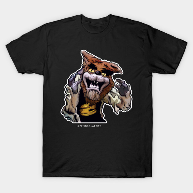 Mad Monster Wolfman T-Shirt by pentoolarts