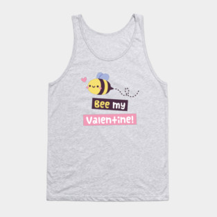 Kawaii Bee My Valentine Pun Tank Top