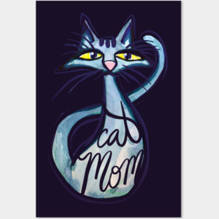 Cat Mom Posters and Art